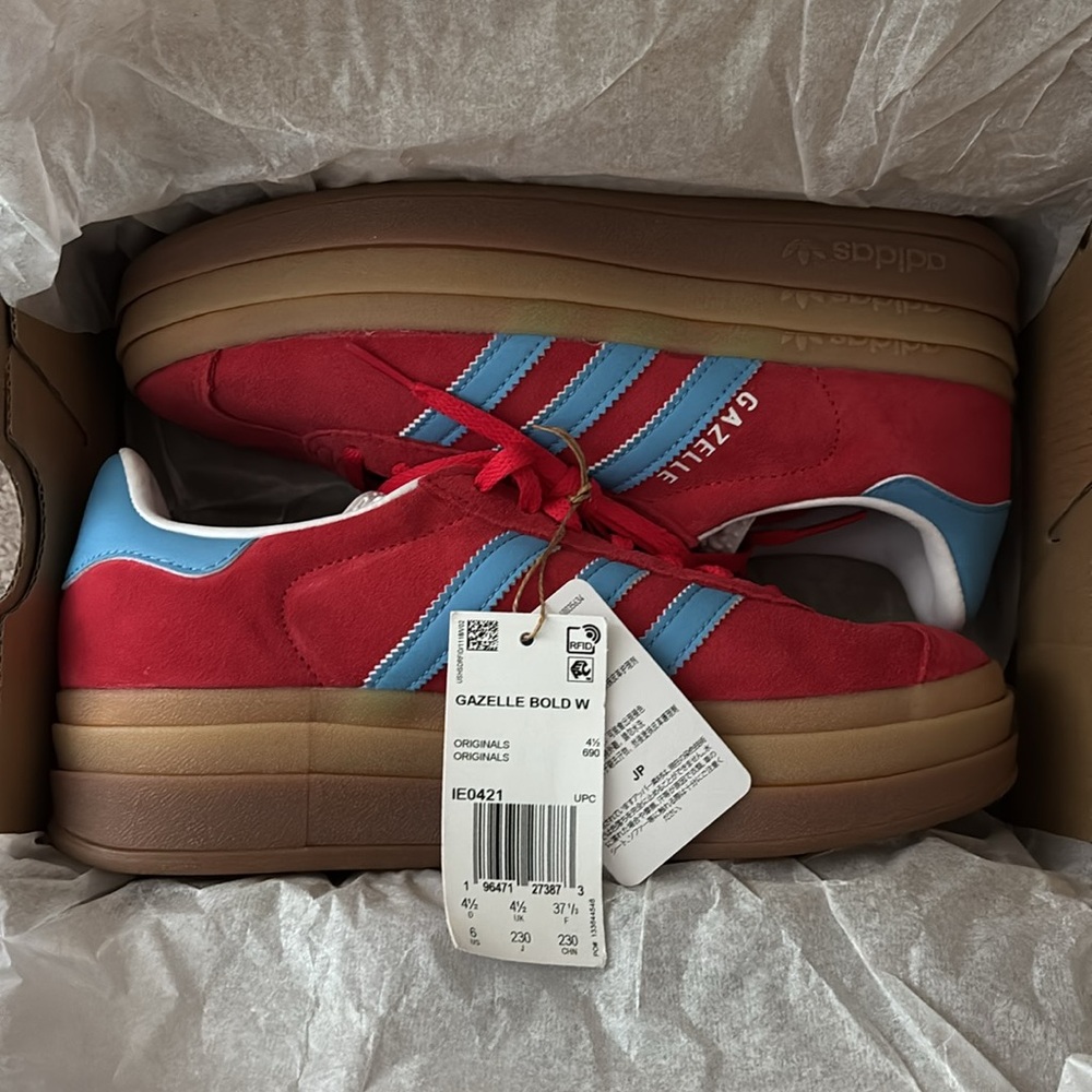 NIB Adidas Gazelle Bold Sneakers Size 6